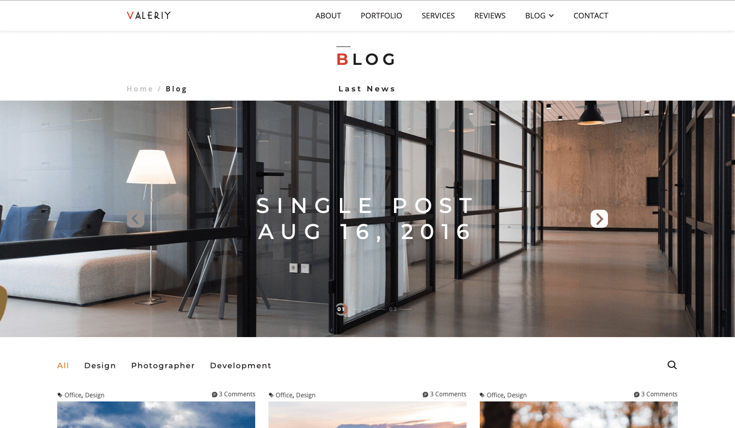 Blog Grid - 3 columns & overlay